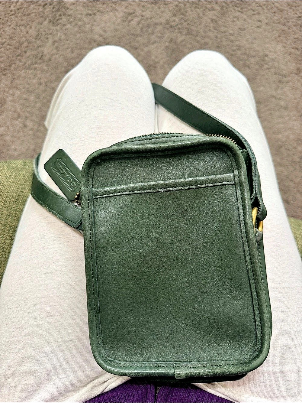 RARE COACH BOTTLE GREEN KIT BAG 1995 STYLE 9973